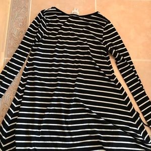 Striped tee shirt dress